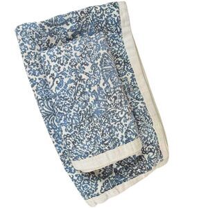 Tommy Bahama Home Denim Blue Batik Style Printed King Size Cotton Pillow Shams